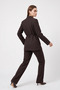 Women's Garni Sleeve Detailed Belted Blazer Bitter Brown Jacket - 6