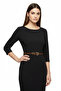 Women's Square Buckle Ring-Loop Thin Suede Belt Bitter Brown - 2