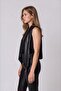 Shawl Collar Leather Vest - 2
