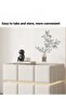 Modern Minimalist Design Leather Wrapped Nightstand Durable Solid Wood Bedside Table Double Drawers Storage Side Table with Voice Operated LED Lights for Bedroom Living Room Home Office 50x40 - 3