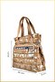 Mely Parachute Fabric Printed Large Size Hand and Shoulder Bag - Tan - 2
