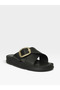 1360 Daily Buckle Poly Sole Comfortable Genuine Leather Slippers - 2