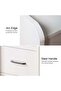 Modern Bedside Table, Simple Side Table Nightstand, Wooden Multifunction Storage Cabinet with 2 Drawers for Bedroom, 40*40*60cm, CT055, White - 8