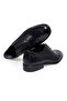 Black Color Lace-Up Genuine Leather Men's Shoes - 2