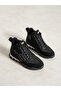 Carina Black Fur Lined Hidden Heel Women's Sneakers Boots - 4