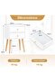White Bedside Table, Modern Simple Wooden Nightstand, Bedroom Storage Night Table with Drawers, Suitable for Bedroom, Living Room, Study Room (Double Drawer) - 4