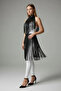Tasseled High Waist Faux Leather Skirt - 3