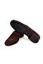 Brown Laceless Genuine Suede Leather Men's Shoes - 2