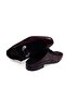 Burgundy Color Laceless Genuine Leather Men's Half Shoes - 3
