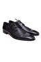 Black Color Lace-Up Genuine Leather Men's Shoes