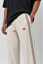 Men's Champ Stripe Detailed Baggy Sweatpants Beige - 4