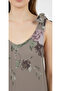 Rose Patterned Shoulder Tie 100% Linen Jumpsuit - 4