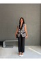 Imported Crepe Fabric, Detailed Lined Belt Included, Special Design Jacket and Trousers Set - 3