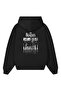 The Beatles Printed Oversize Unisex Black Hoodie Sweatshirt - 2