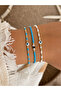 🧿   Turquoise Evil Eye Beaded Minimal Bracelet Set of 3