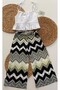Honey Mousse Craft Girls' Strap Blouse & Palazzo Pants Set – Bella Set Bianco - 5