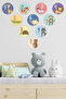Cute Animals, Cars and Sea Creatures 3-Piece Children's Room Wall Sticker Set - 4