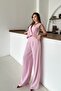 Pink Asymmetrical Vest and Trousers Set