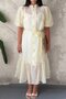 Yellow Dress with Transparent Inner Lining - 4