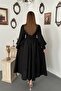 Black Brode Belted Fisto Dress - 4