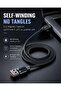 Magnetic Self-Winding USB-A to USB-C Fast Charging Cable, 1.2M, Samsung Android - 4