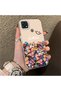 Oppo A15 Compatible Silicone Edge Hard Back Case Couple Phone Case with Floral Pattern - 3