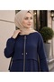 Women's Striped Zippered Hijab Abaya – Modern and Stylish Seasonal Abaya - 3