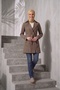 Women's Degaje Collar Half-Length Hijab Lined Belted Water-Repellent Fabric Trench Coat Milk Coffee - 6