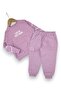 Girl's Seasonal 2-Strand Heart Printed Top and Bottom Tracksuit Set for Ages 2-3-4-5-6-7-8-9-10 - 2