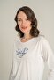 Women's Uzunkol Pajama Set, Combed Cotton Modal Pajama Set, 50% Cotton 50% Modal - 5