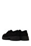 Women's Black Lace-Up Thick-Soled Suede Leather Casual Shoes Af200015Ds - 6