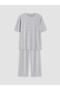 Lcw Kids Gray Girls' T-Shirt and Pants Set - 4