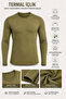 Men's Thermal Top Underwear Long Sleeve Crew Neck Flexible Soft Textured Winter Underwear - 1 Piece - 5