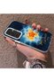 Samsung Galaxy S24 Compatible Silicone Edge Hard Back Case Star Patterned Lover Couple Phone Case - 2