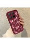 Mi 15t Pro Compatible Case Camera Protector Floral Pattern Maroon Lover Couple Silicone Phone Case - 3