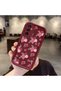 Samsung Galaxy M13/M23 Compatible Case Camera Protective Flower Pattern Maroon Lover Couple Silicone Phone Case
