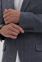 Nico Men's Anthracite Polyviscon Fabric Slim Fit Mono Collar Sports Blazer Jacket - 4