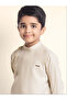 Boys Beige Cotton Kurta with Printed Design