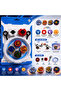 4-Piece Spinning Top Set with Spinner and Arena, 4 Different Colors, Ages 6+ 329-67 - 4