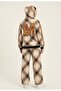 Trendy 3-Thread Brushed Fleece Tracksuit Set with Stone-Print Embroidery - 3