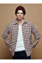 Regular Fit Long Sleeve Plaid Men's Shirt
