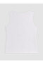 White Plus Size Square Neck Women's Tank Top - 6