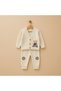 Teddy Bear and Rainbow Embroidered Baby Knitwear Set - 5