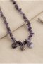 Handmade Amethyst Natural Stone Special Design Necklace with Heart Detail - 3