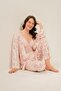 Women's Pink Pajama Set with Bralette (with Socks as a Gift) - 2