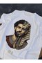 Mo Pharaoh 100% Cotton Relax Fit Crew Neck White Tshirt - 3