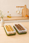 2-Piece Set of 1200 ml + 1200 ml Rectangular Storage Containers with Lids for Food Preservation and Food Storage 2400 ml - 2