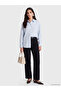 Lcw Vision Blue Striped Oversize Women's Shirt - 2