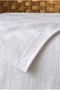 White Double Cotton Pique |   Hotel Comfort |   Dama Checkered Pique, Bedspread |   200 X 230 cm - 3