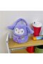 Cute Cat Kuromii Patterned Purple Plush Handbag Makeup Bag Zippered Organizer - 6